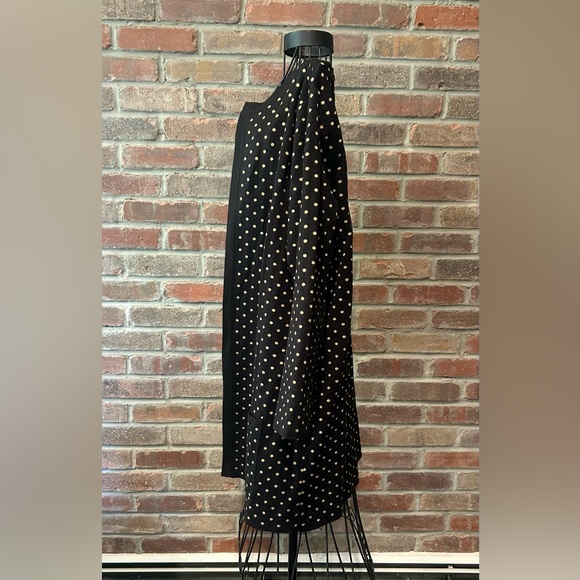 Anne Klein Black with Gold Sparkle Polka Dot Cardigan/Blazer - Picture 4 of 7